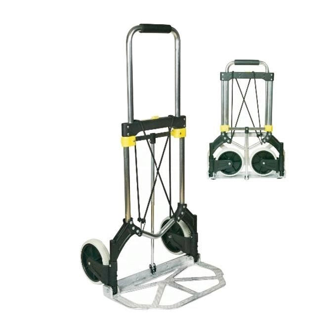 Alte Carrello Pieghevole Portacasse Alluminio Acciaio Portata 80 Kg Ruote 175 mm 45x49x108 cm