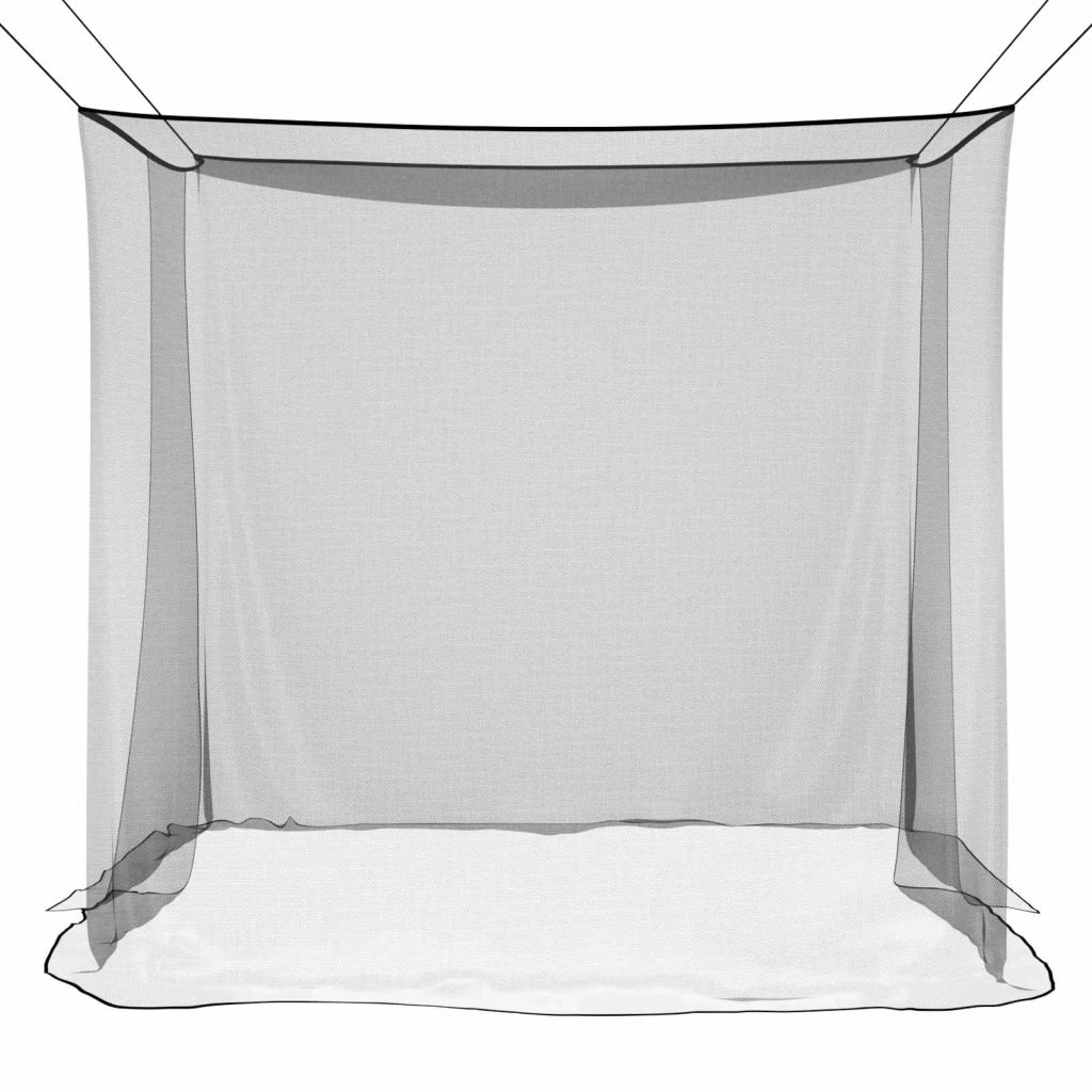 Zanzariera per letto 156 maglia 3 pcs Nero Poliestere 42033576