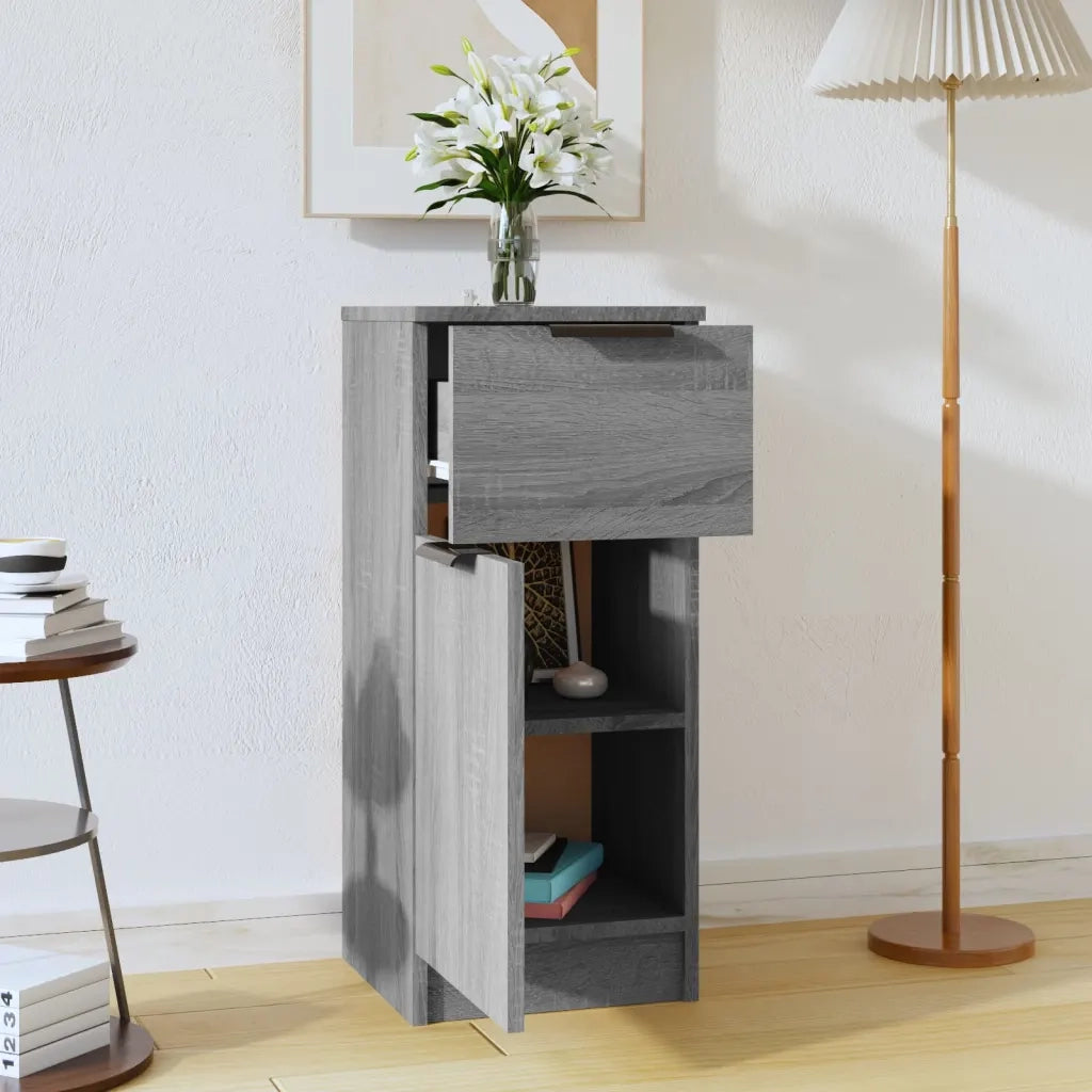 Credenza-Buffet-Armadio da cucina Grigio Sonoma 30x30x70 cm in Legno Multistrato 722482