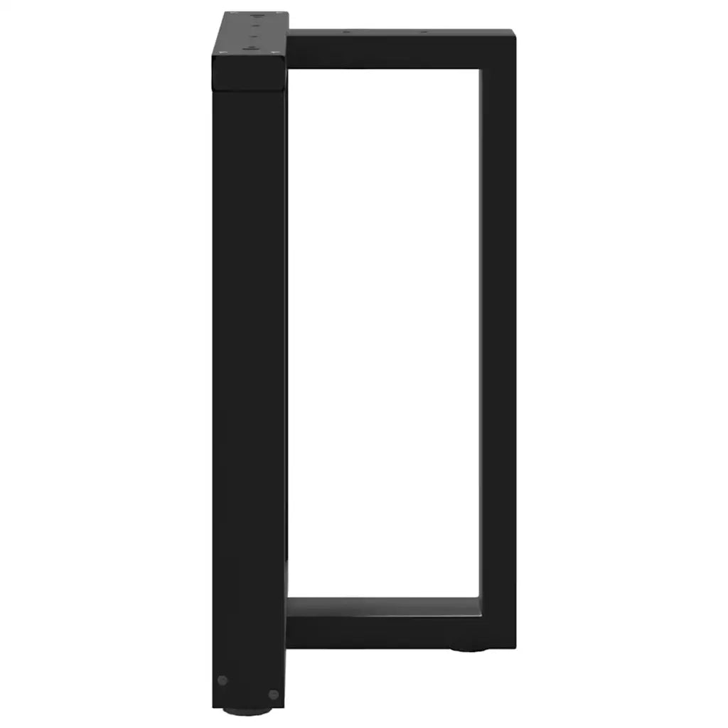 Gambe per tavolo da pranzo a forma di T 2 pz | Piede del tavolo nere 50x35x(72-73) cm in acciaio