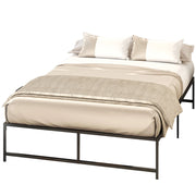Letto Matrimoniale Contenitore con Rete a Doghe ¨C Minimal ¨C Nero Acciaio 140x190
