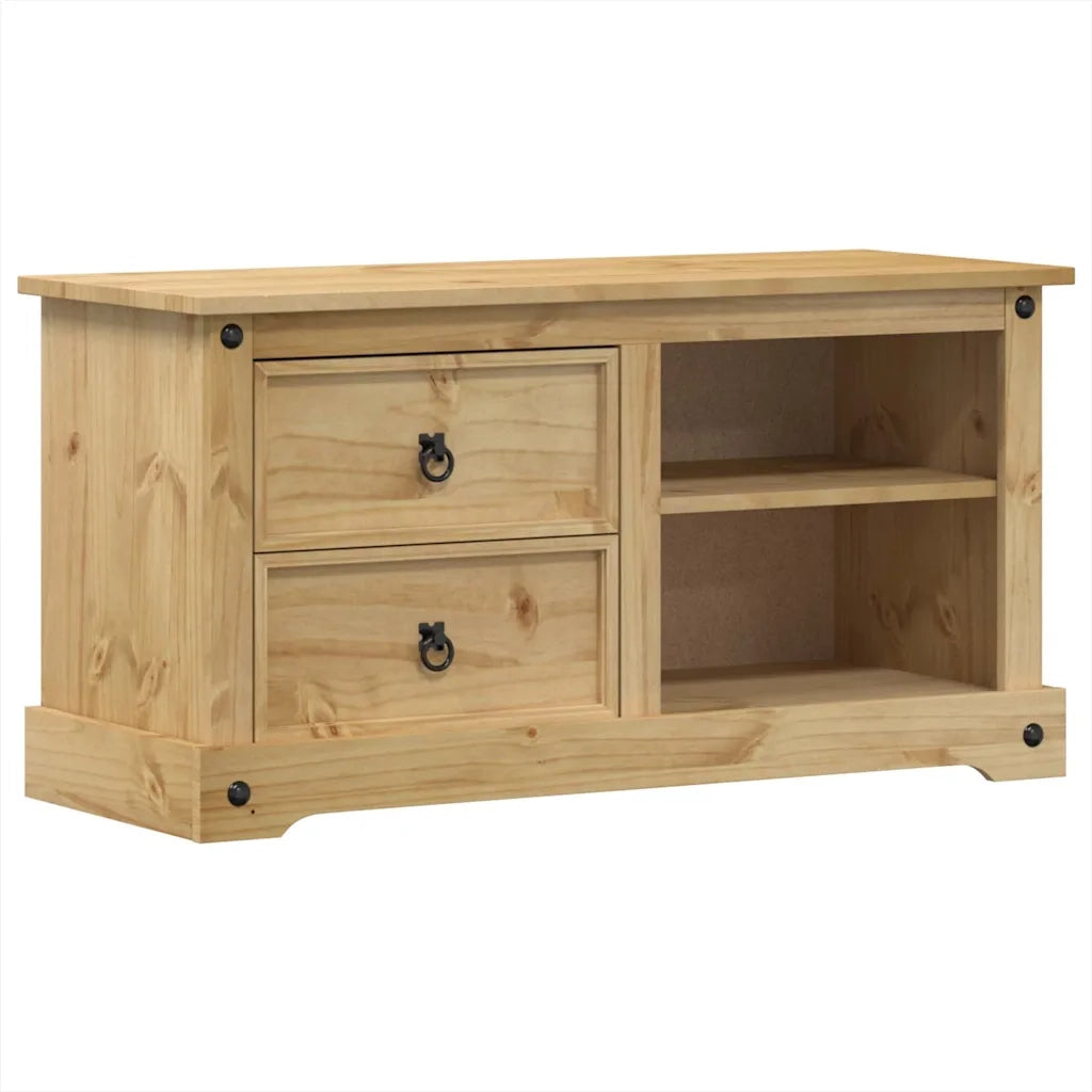 Mobile Porta TV Corona 100x40x52 cm in Legno Massello di Pino 4005668
