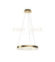 ANELLO LAMPADARIO A SOSPENSIONE ORO SPAZZOLATO DIAM.55cm 3000K 2965LM 33W