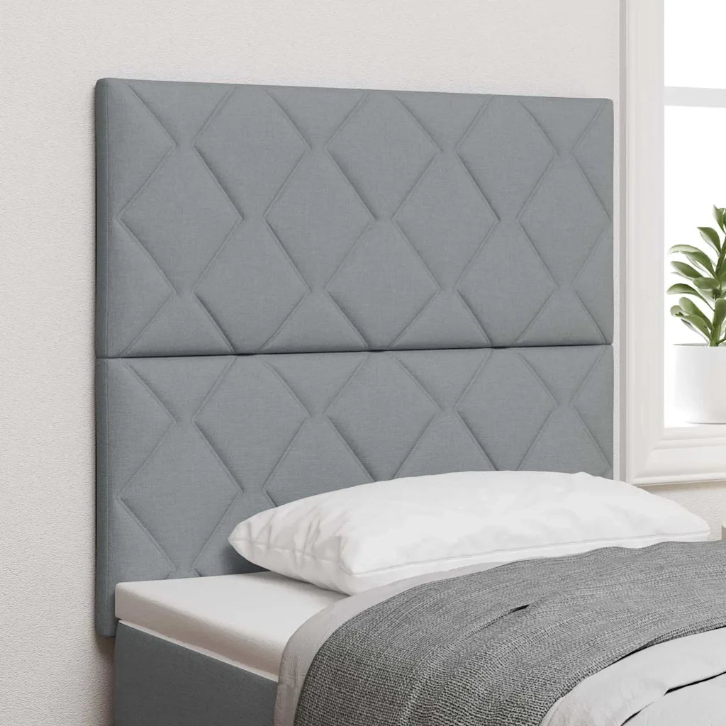 Testiera | Testata LED Grigio chiaro 100 cm Tessuto