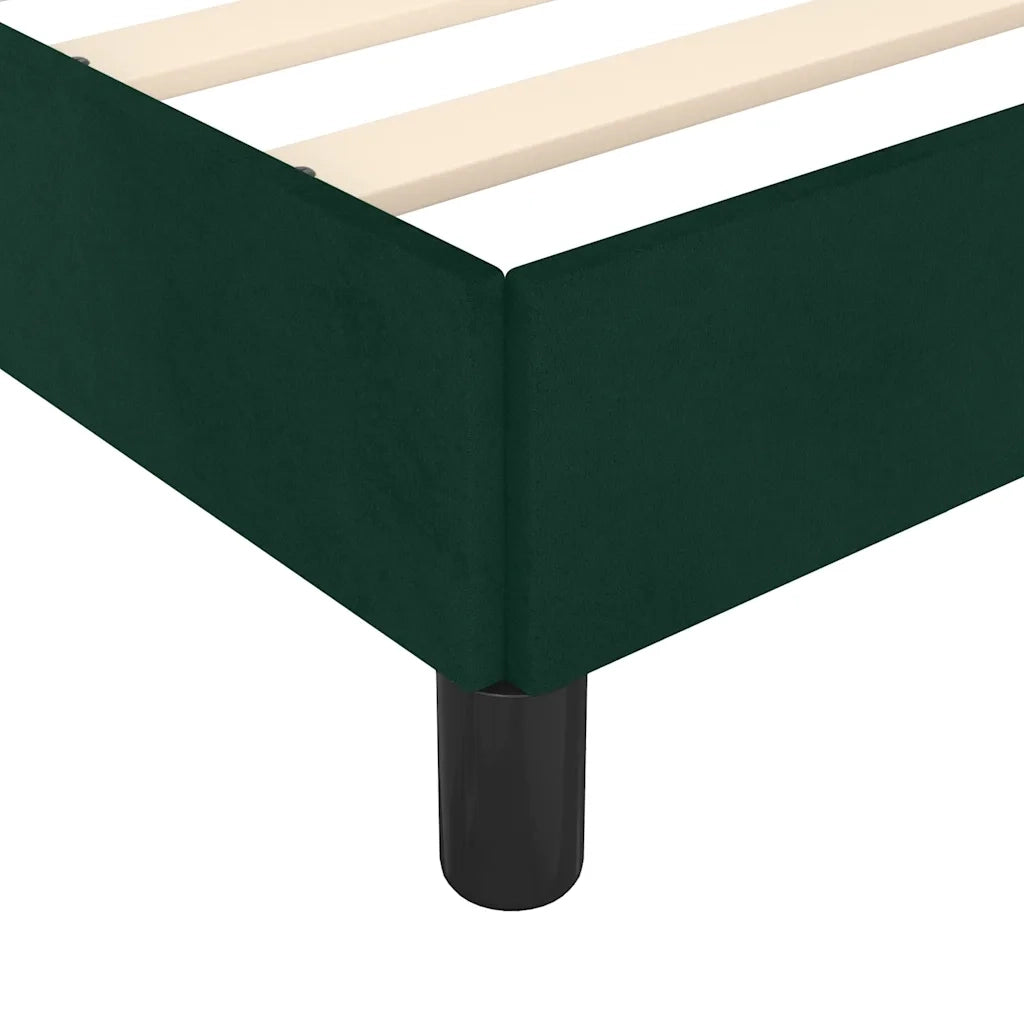 Giroletto senza Materasso Verde Scuro 140x200 cm in Velluto 3126004