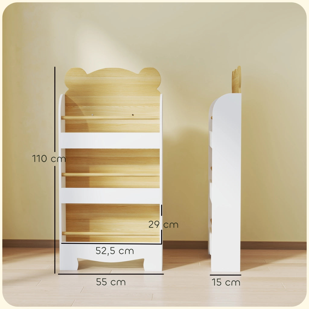 Libreria bambini 3 ripiani legno naturale ¨C Xylo ¨C cameretta stoccaggio libri