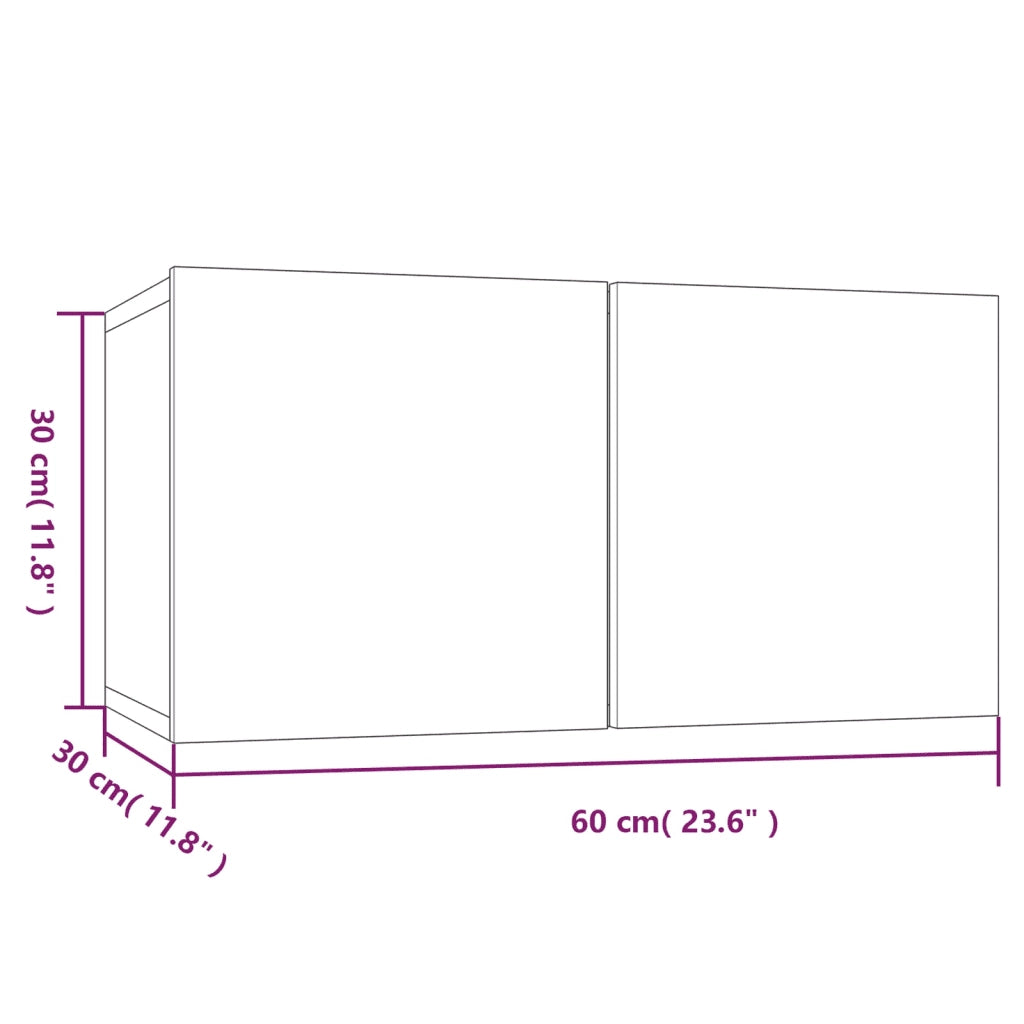 Set di Mobili Porta TV 4 pz Bianco in Legno Multistrato 3114526