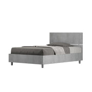 Letto 1 Piazza e Mezzo 120x200 cm con Rete Testata Dritta Demas Grigio