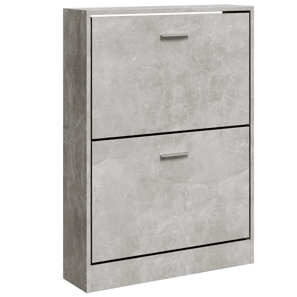 Scarpiera | Mobile per scarpe Grigio Cemento 59x17x81 cm in Legno Multistrato