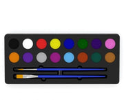 Kit di trucco per il viso 16 colori - tavolozza per pigmenti - pennelli per la pittura - sicuro per la pelle - asciuga velocemente - ideale per cosplay/Halloween