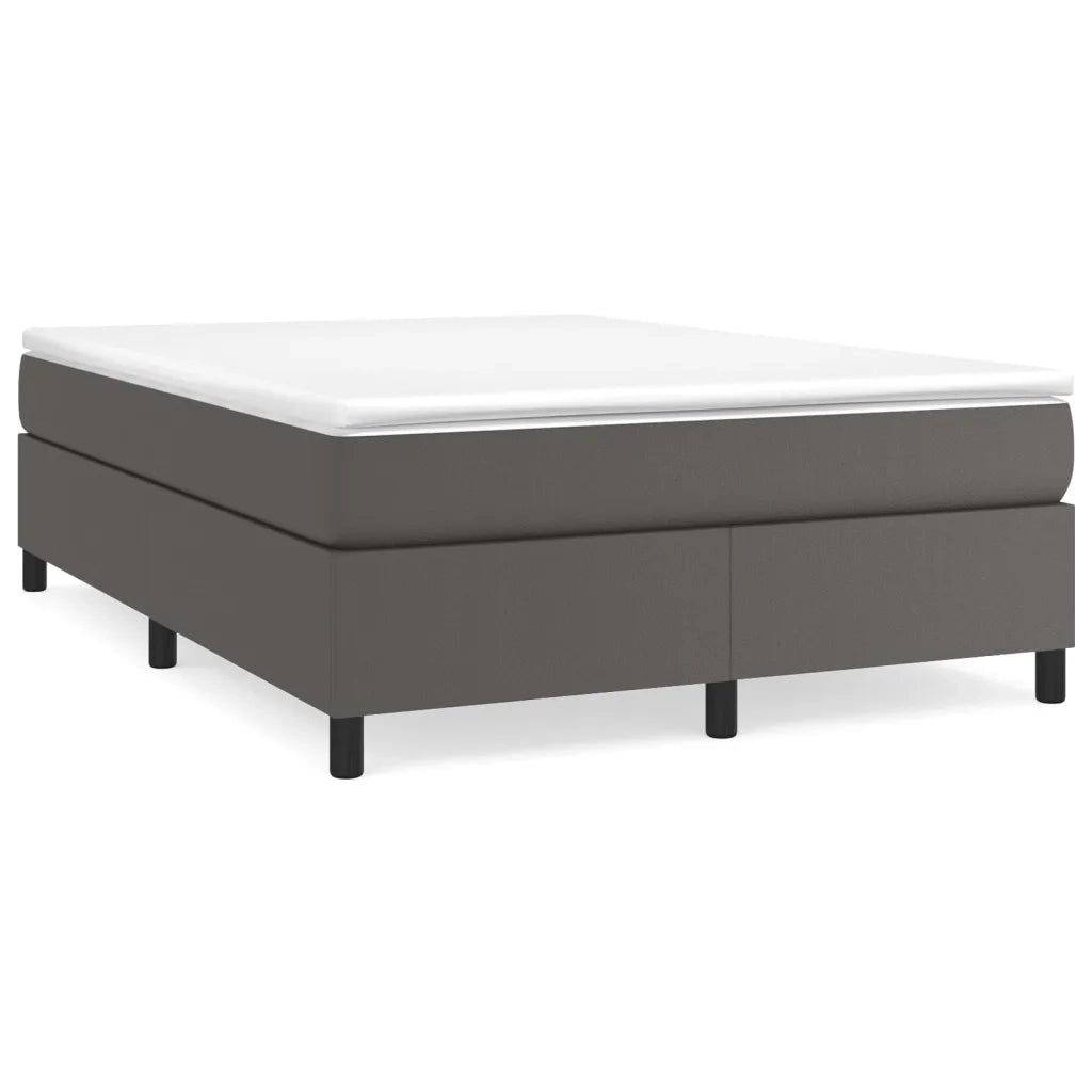 Giroletto a Molle con Materasso Grigio 140x190 cm in Similpelle 3144606