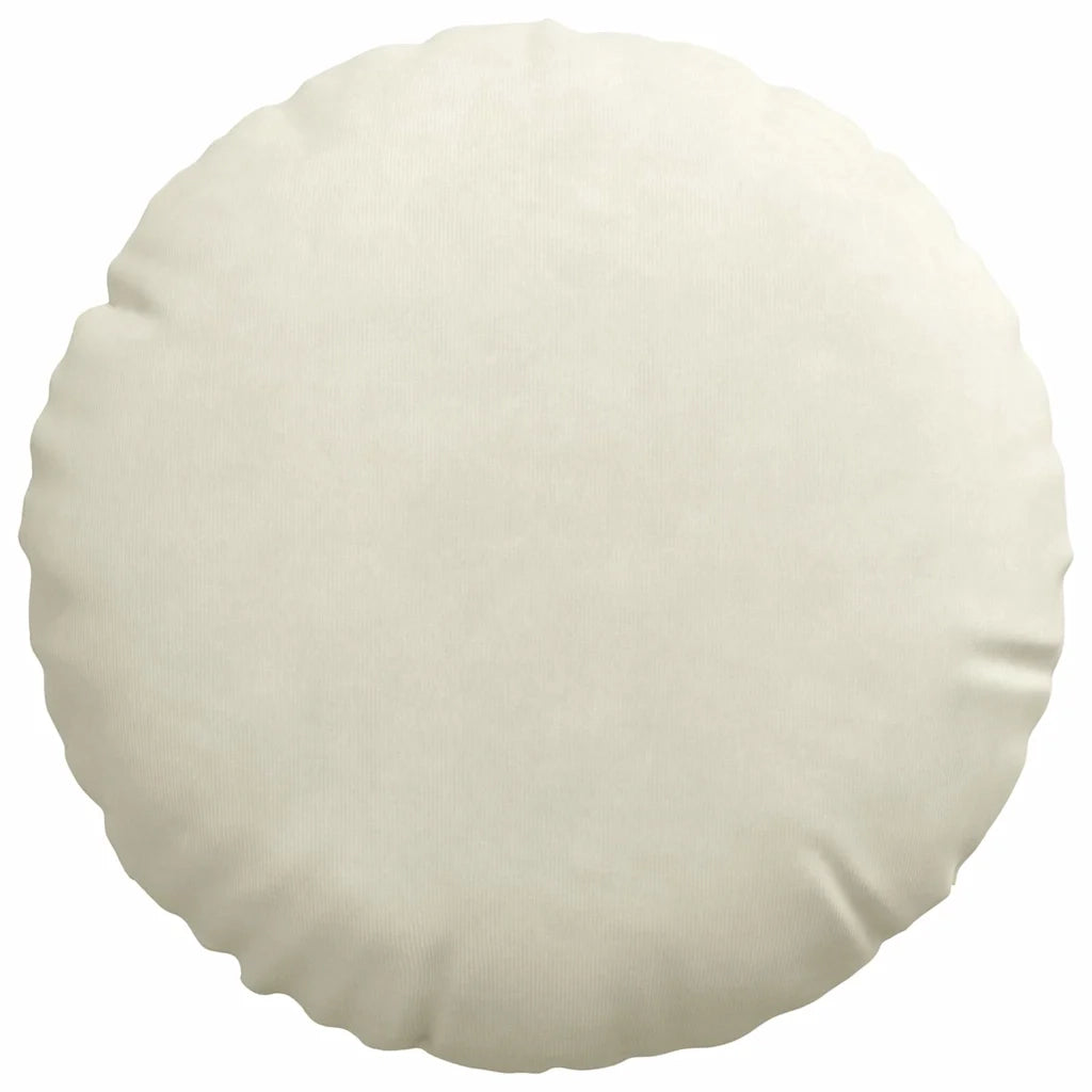 Cuscini per Seduta 2 pcs Crema Ø30 x 13 cm Velluto 42014109