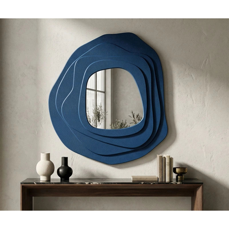 Specchio Da Muro Dalia Blu cm 90x4x97