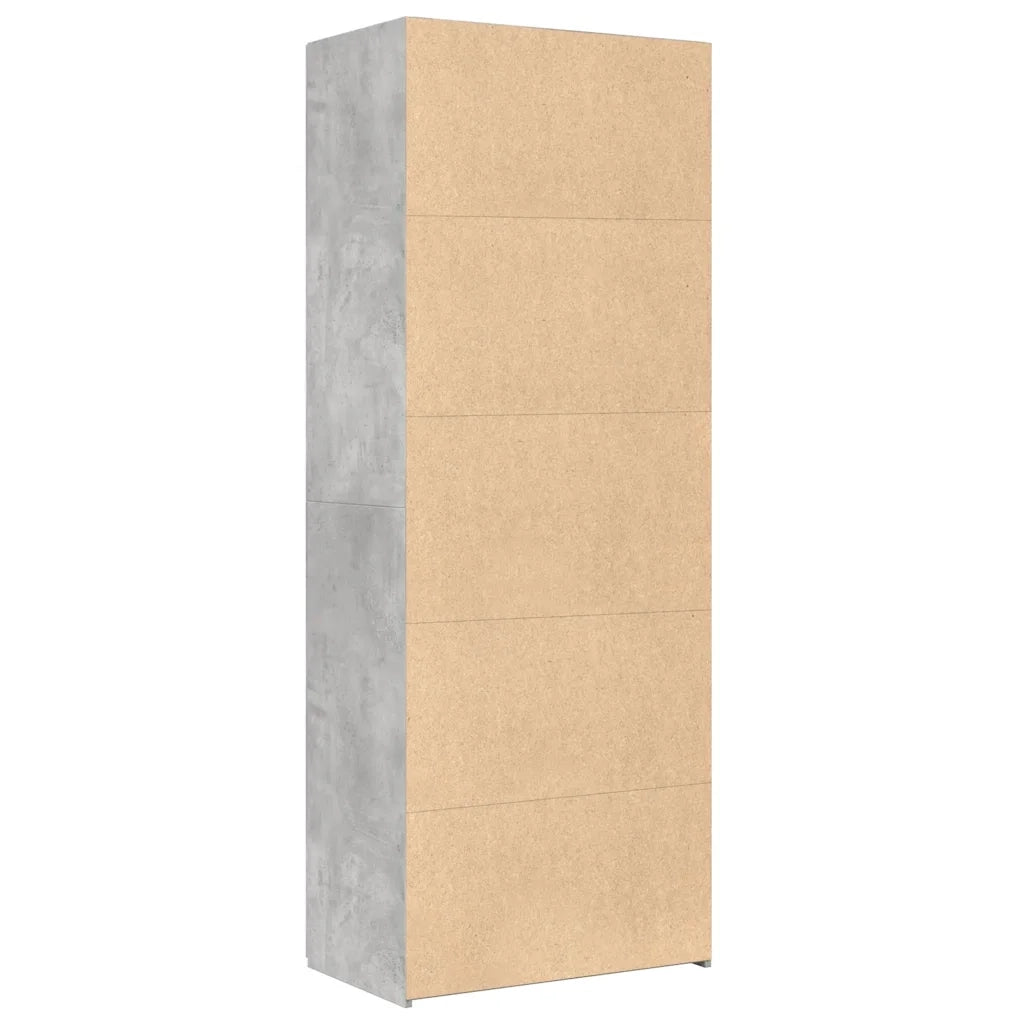 Credenza-Buffet-Armadio da cucina Grigio Cemento 70x42,5x185 cm in Legno Multistrato 238112