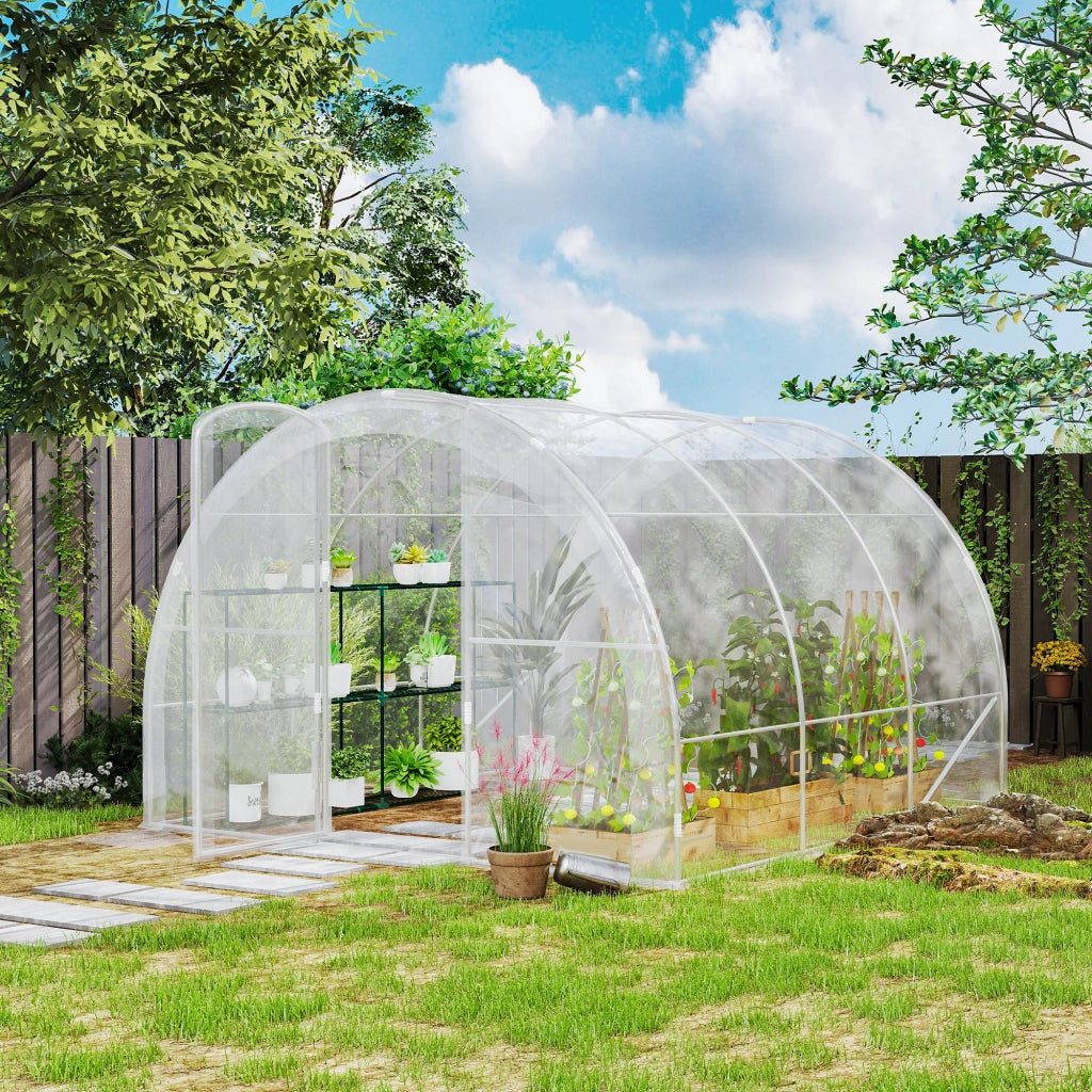 Serra da giardino tunnel 3x3x2 m ¨C Minimal ¨C 9 m2 con porta a cerniera