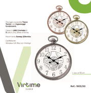 1 Pezzo Orologio da Parete Modello Tascabile 44 x 55 cm 3 Colori