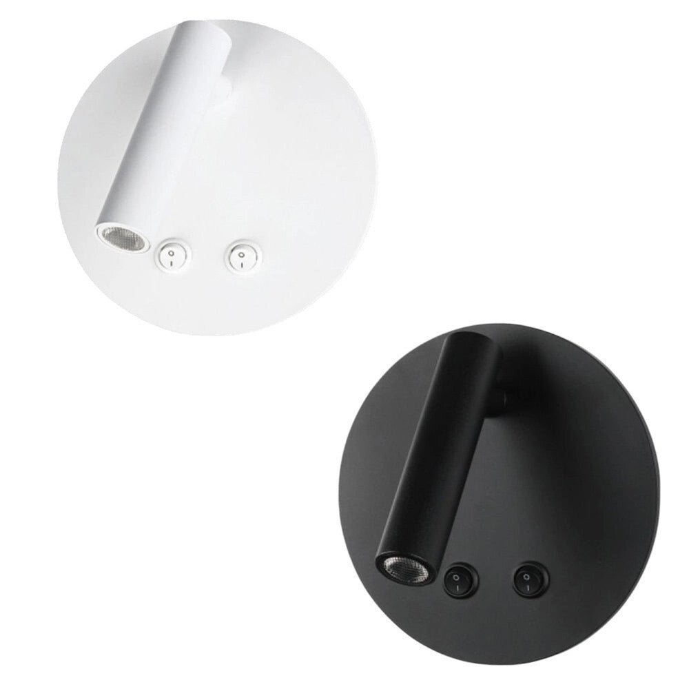 Trade Shop - Applique Led Orientabile Da Parete Doppia Fonte Luminosa 8 Watt Luce Calda 3000k Mr-01 -