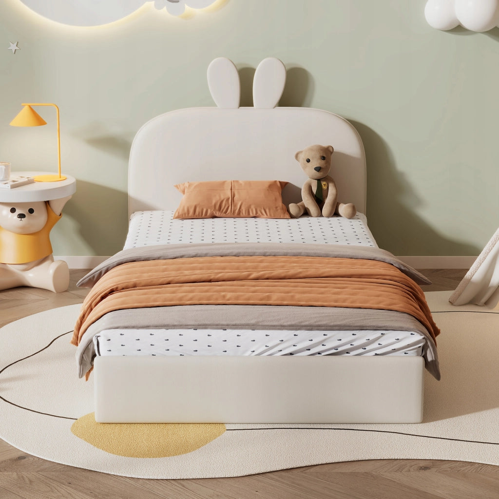 Letto imbottito 90x200 grigio - Xylo - Vellutato