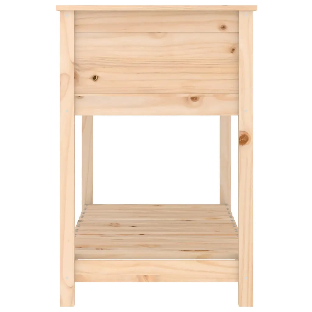 Fioriera con Mensola 111,5x54x81 cm in Legno Massello di Pino 823787