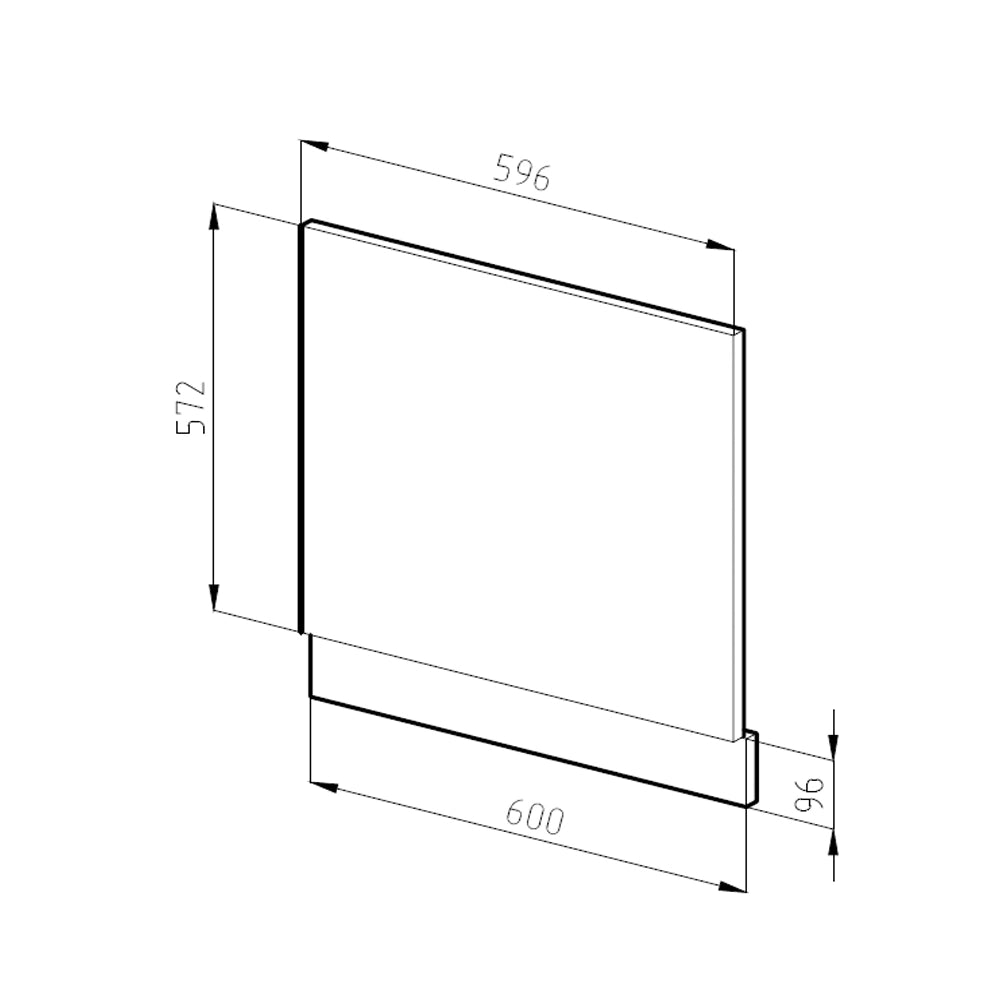 Vicco Pannello frontale Antracite lucido 60 cm , PL Marmo