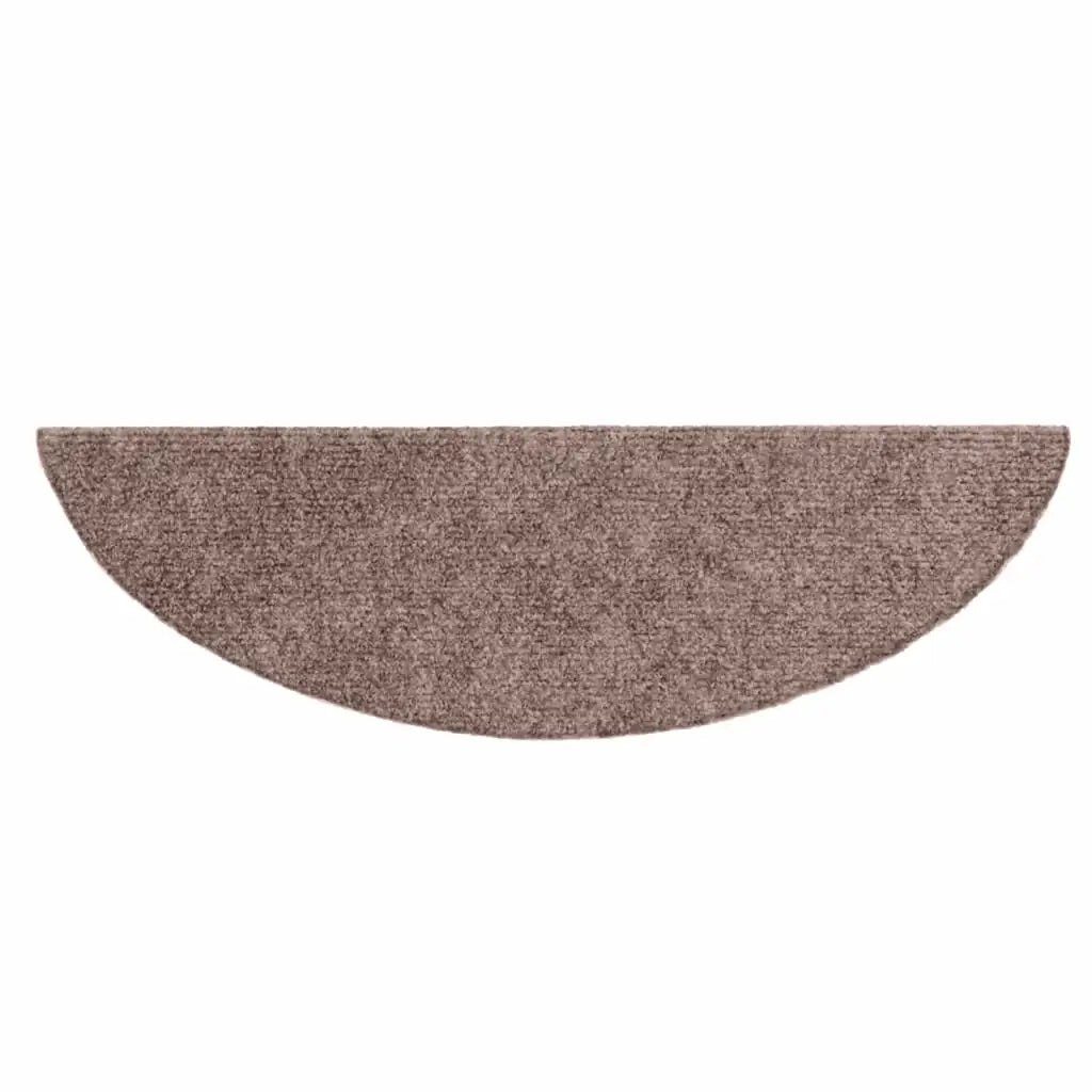 Tappetini per scale autoadesivi 30 pz | Gradini per Scale 56x17x3 cm Marrone Chiaro semicircolari