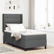 Letto a Sorgente LED Grigio scuro 90 x 190 cm Tessuto 3343477