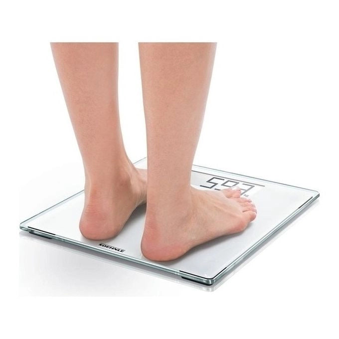 Soehnle Style Sense Comfort 100 Bilancia Pesapersone Digitale 180 Kg Display LCD vetro di sicurezza colore Bianco
