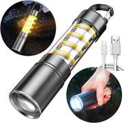 Lanterna LED portatile con caricatore via Type-C - 5 modalità di illuminazione - 1200 mAh - per campeggio e uso all'aperto