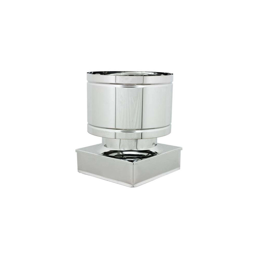 Fumaiolo da 42x52cm tipo botte 4 venti inox aisi 304 base rettangolare