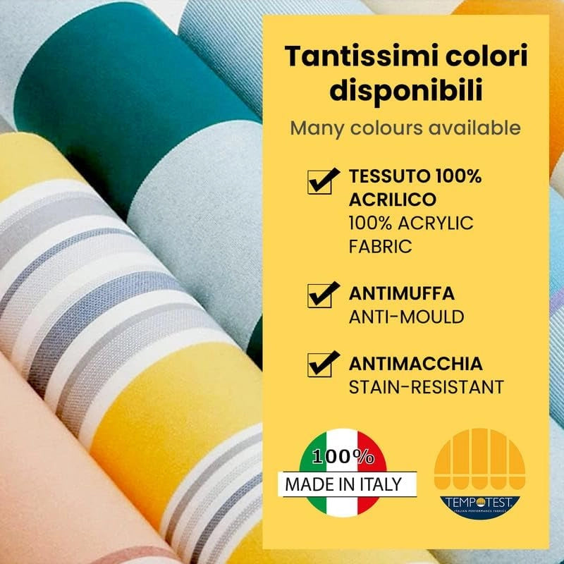 Tenda da Sole a Bracci Estensibili a Scomparsa Totale Tempotest Para' - Colore Grigio 79 - Largh. 2,48 x Sporgenza 1,85 - Att. Par. Arg. DX