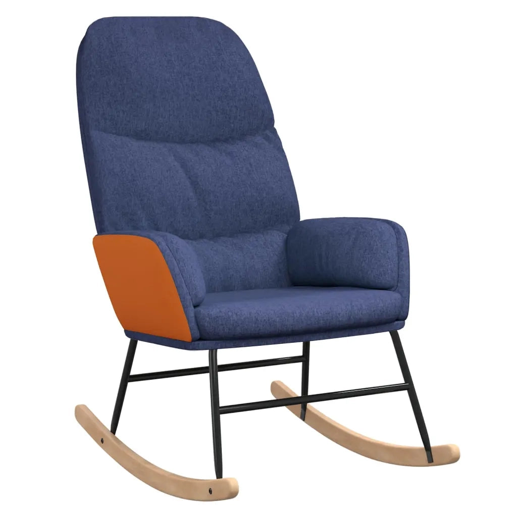 Sedia a Dondolo Blu in Tessuto 341046