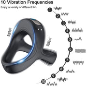 Ring per stimolazione del membro maschile con vibrazione per ere più forti e testicoli