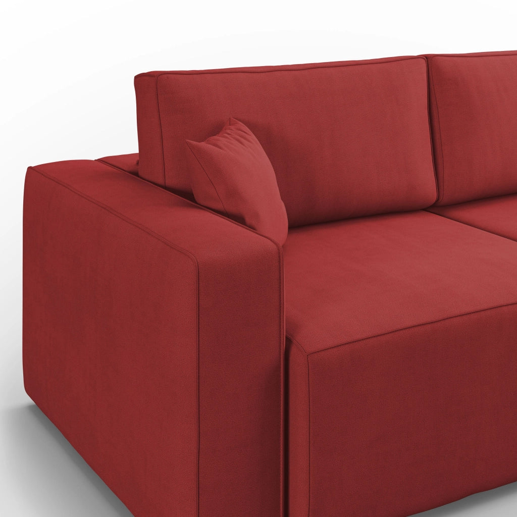 Morfeo Divano in tessuto impermeabile 215 cm rosso