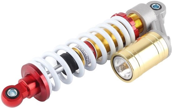 Sostituzione Shocks per Motocicli/ATV - Lunghezza Totale 340 mm - Distanza di Montaggio 305 mm - Lega di Alluminio/Acciaio - Applicazione Universale - Sospensione