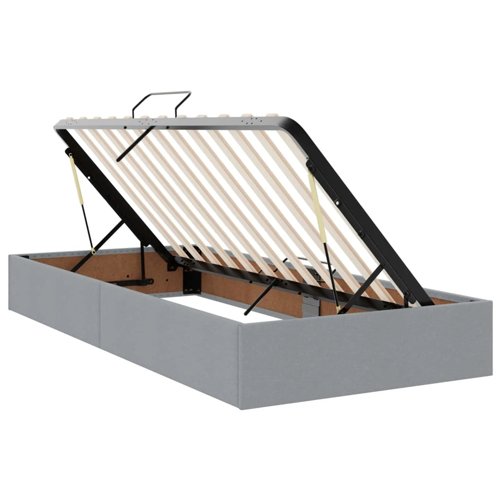 Letto con contenitore LED e materasso Grigio Chiaro 3459924