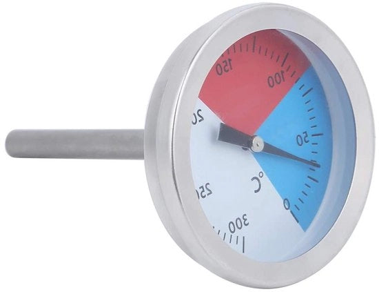 Termometro per forno e griglia con display di temperatura da tavolo 0-300℃ in acciaio inossidabile
