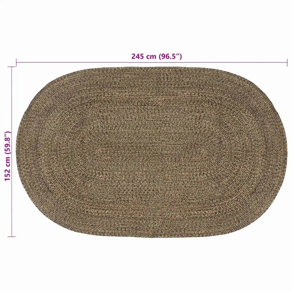 Tappeti per area Nero 152 x 245 cm Juta 42010656