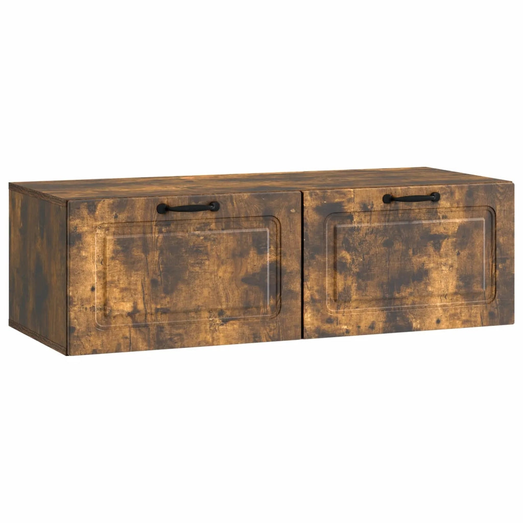 Mobile TV da Muro | Armadietto TV | Mobile Porta TV Rovere Fumo 98 x 41 x 30 cm