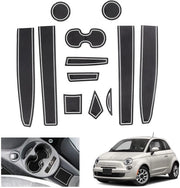 Antislittanti per FIAT 500/ Abarth 595, mattoncini in gomma, mattoncini per console centrale, mattoncini per vano porta, compatibili con FIAT 500 Abarth 595 (bianchi)