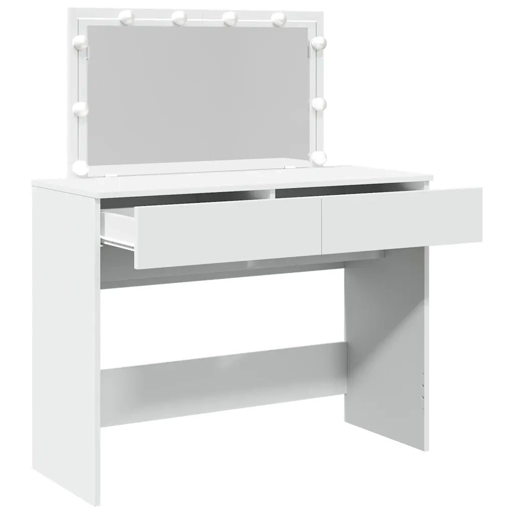 Toeletta | Tavolo da Trucco con LED Bianco 100x40x120 cm
