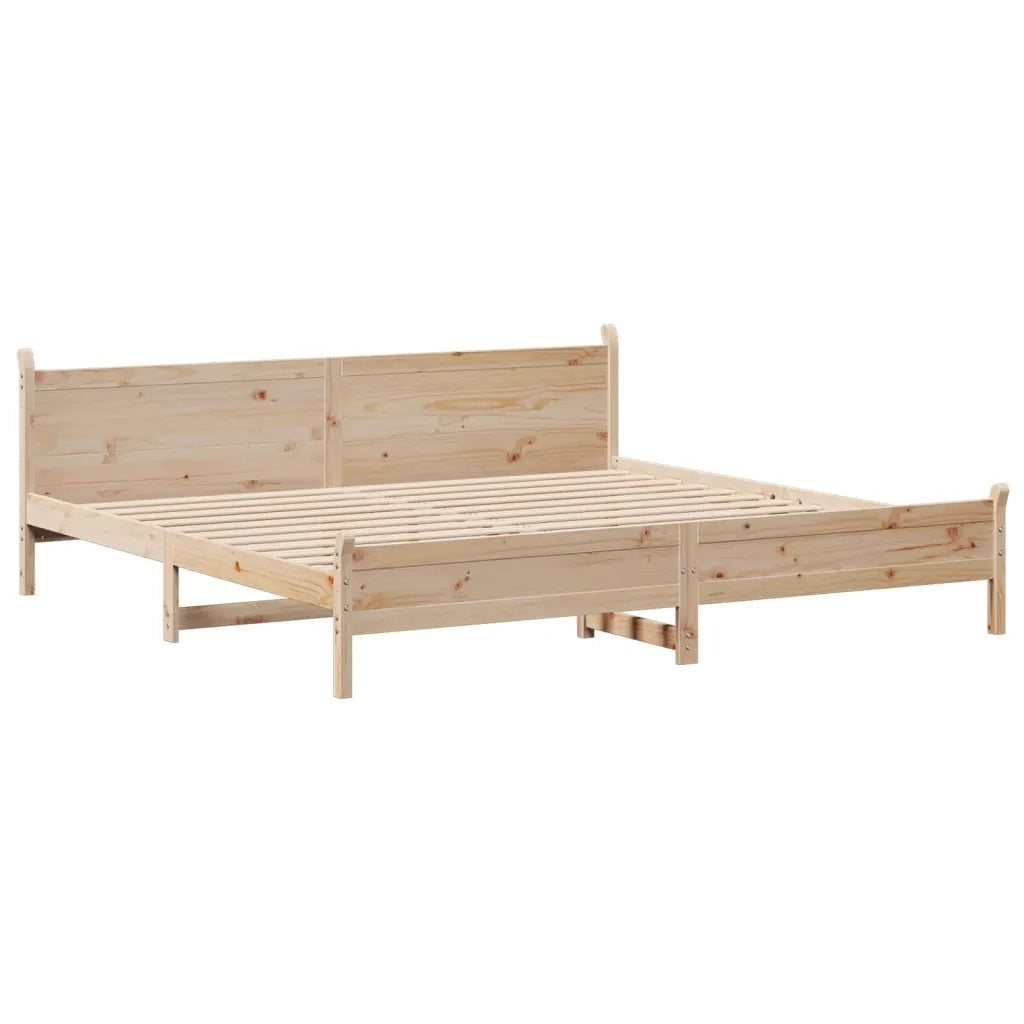 Letto senza Materasso 180x200 cm in Legno Massello di Pino 855582