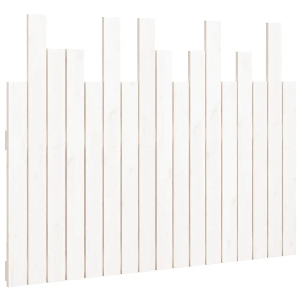 Testiera | Testata da Parete Bianca 108x3x80 cm in Legno Massello di Pino