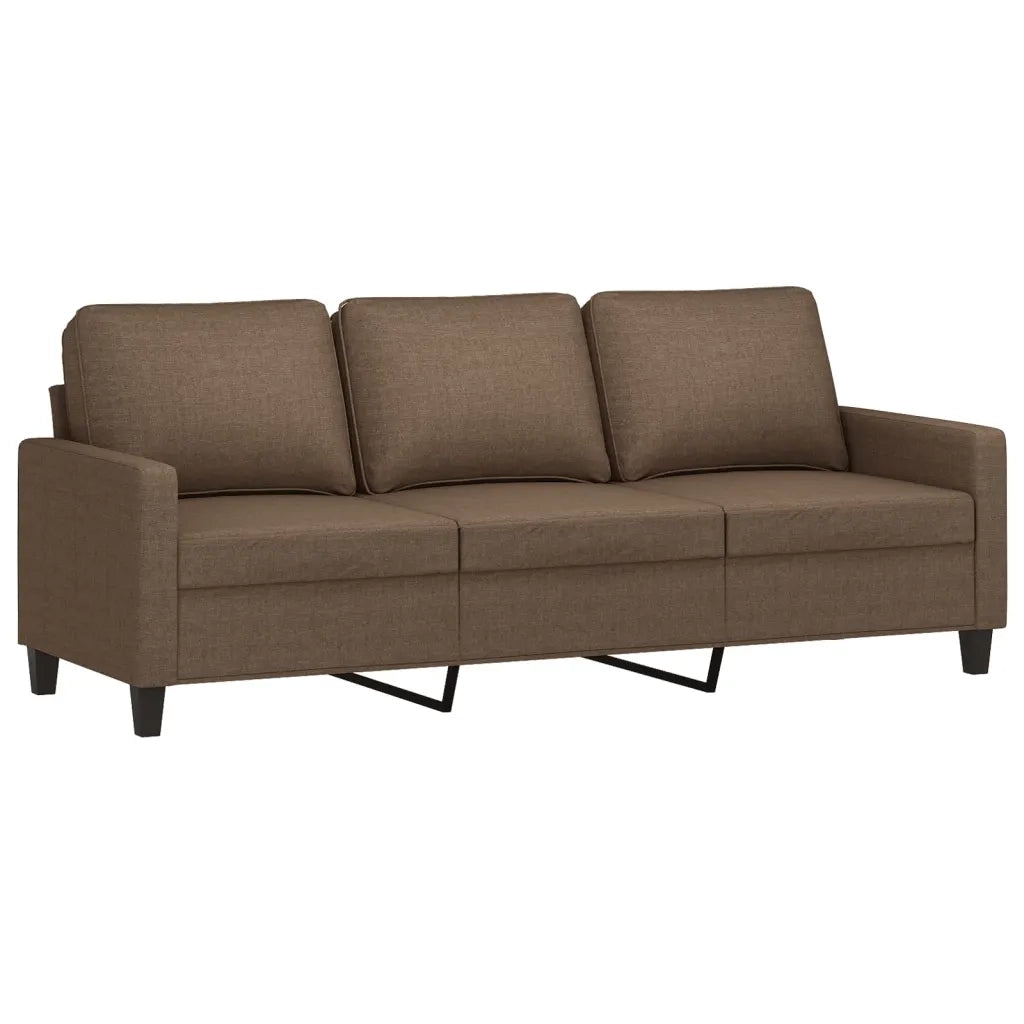 Set di Divani 4 pz con Cuscini Marrone in Tessuto 3201439