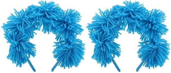 Cintura per capelli 2x morbida blu - Cintura morbida per capelli - Fiocchi morbidi - Accessori per costumi - Halloween/Cosplay - Cintura per capelli in cotone morbido