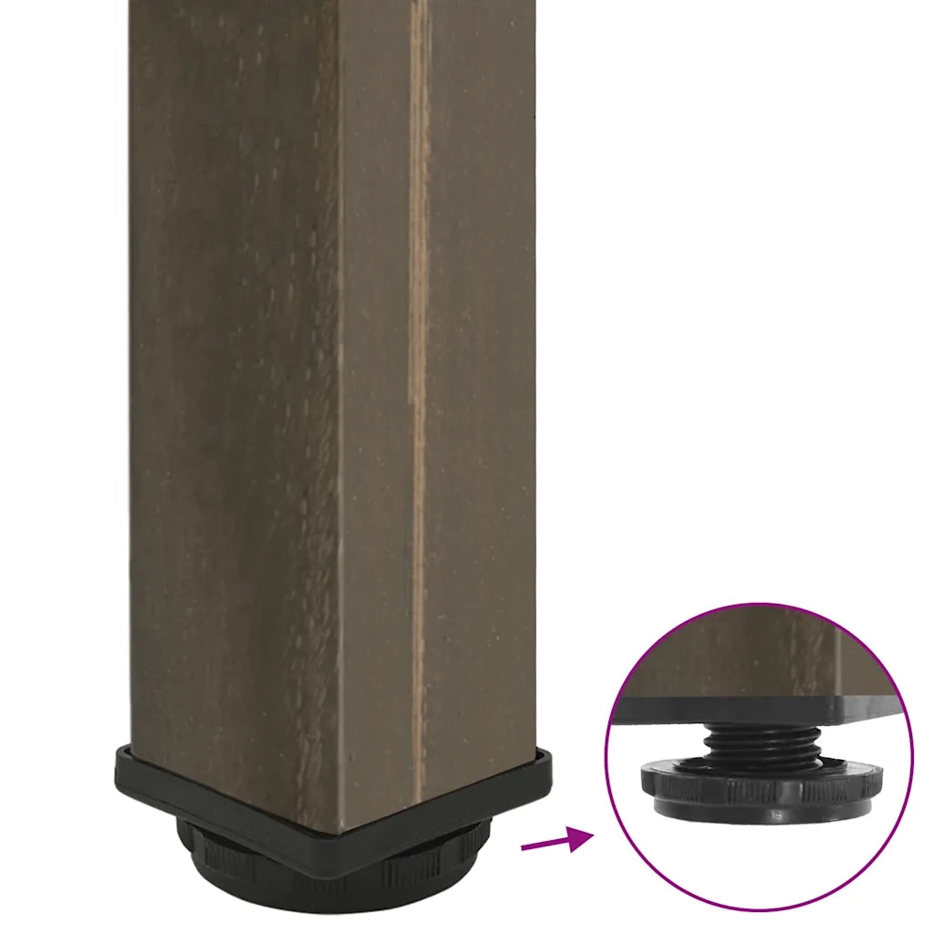 Gambe per Tavolino da Caffè 4 pz in Acciaio Naturale 42-44 cm Acciaio 4012455