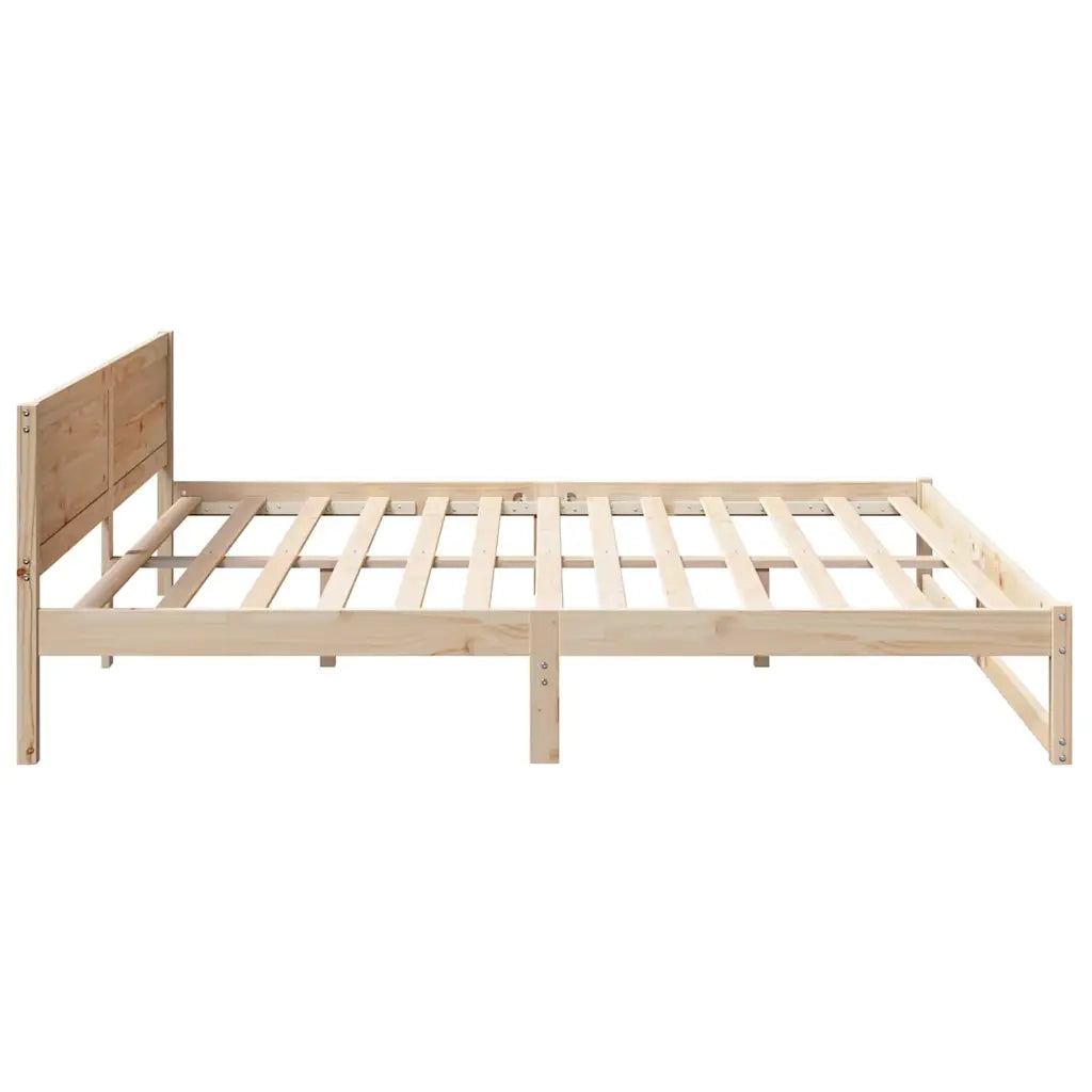 Struttura del letto Naturale 200 x 200 cm Pino massello 873259