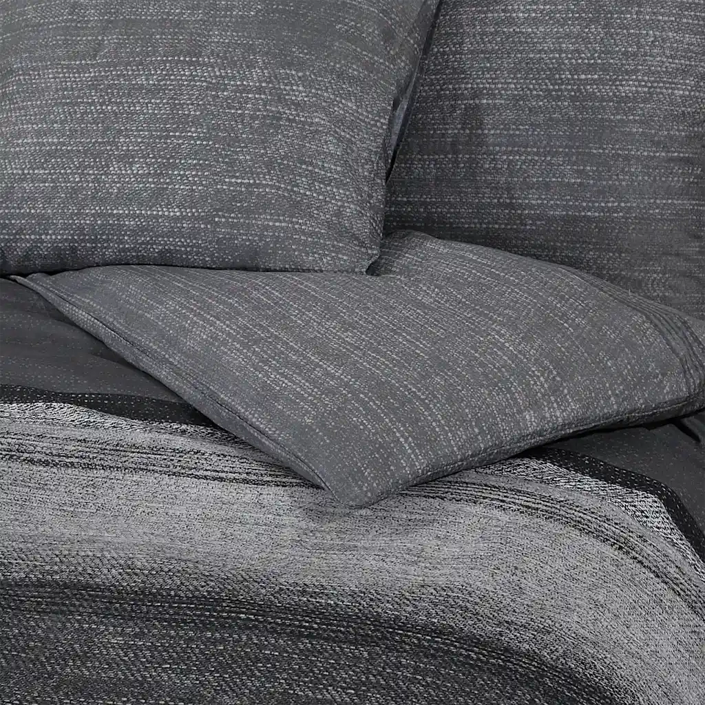 Set Copripiumino Grigio Scuro 140x200 cm in Cotone CFW8310143