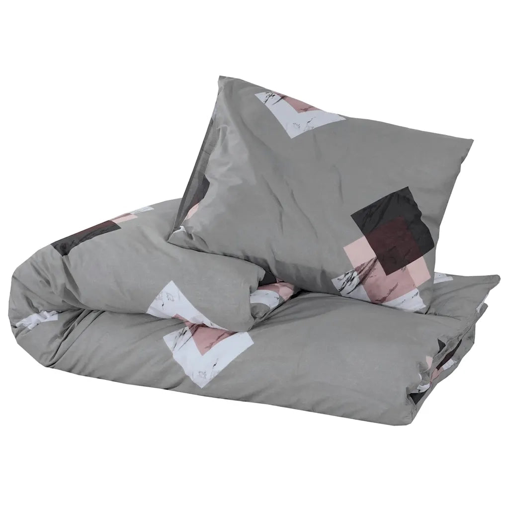 Set Copripiumino Grigio 140x200 cm in Cotone CFW6048355