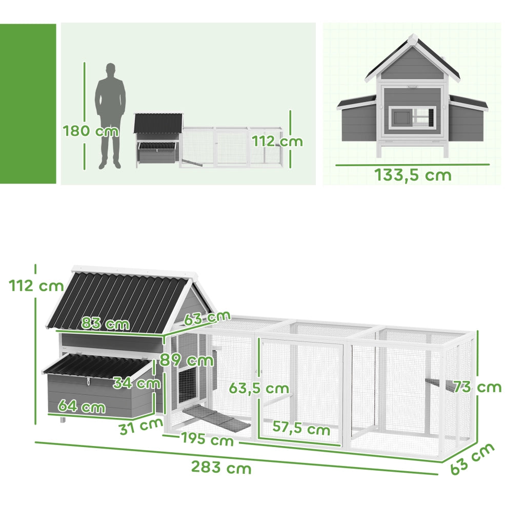 Pollaiolo grande per 7-10 galline ¨C Minimal ¨C Grigio