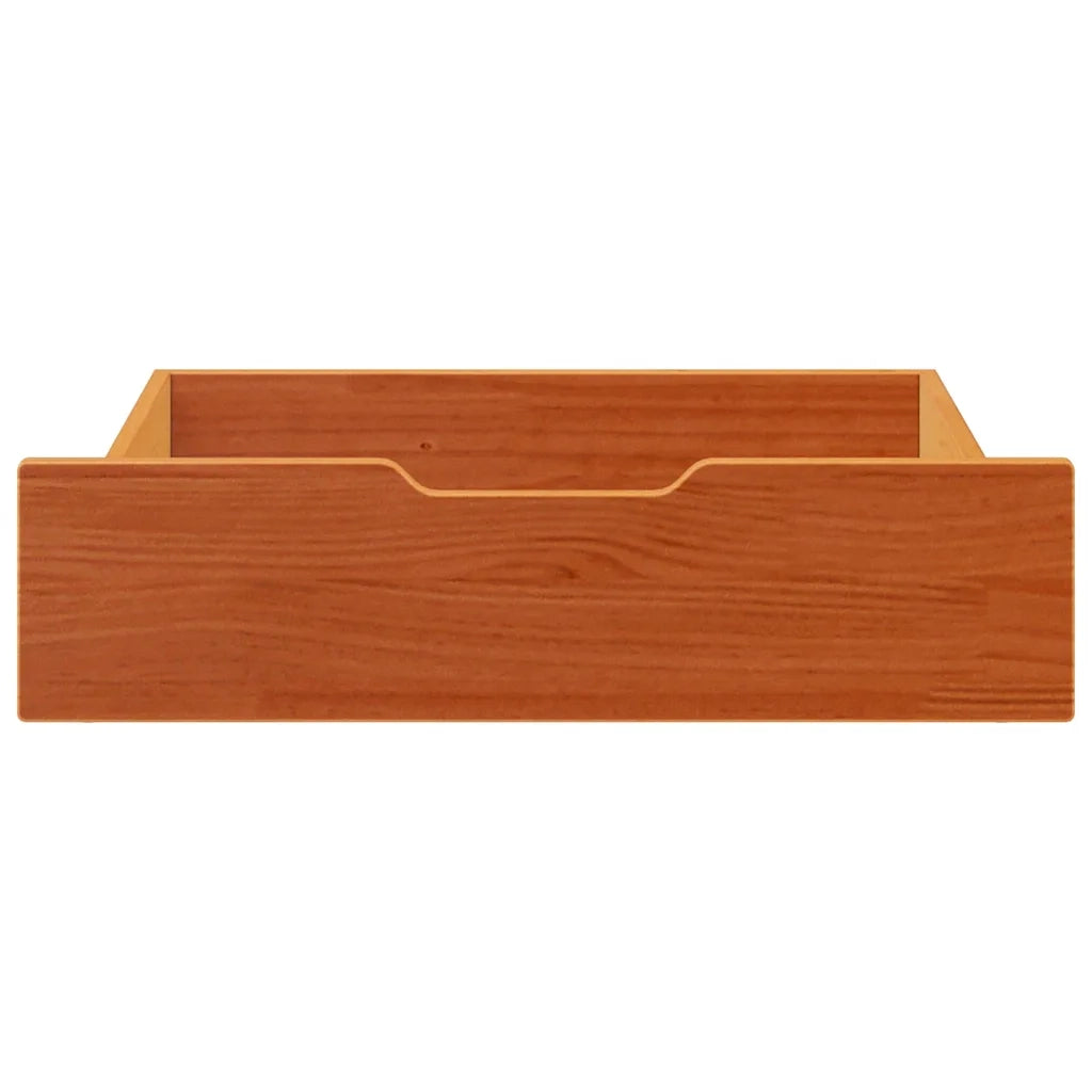 Cassettoni per Letto 2 pz Marrone Cera 75x55x17 cm Legno di Pino CFW2742641
